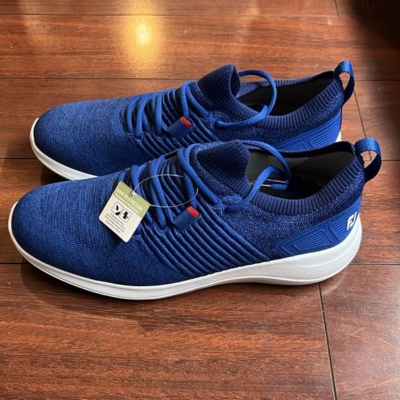 FootJoy Flex XP Golf Shoes Spikeless Mens 10 Blue 56268 Slip-On New With Box - Picture 8 of 16